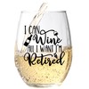 GLASSICLE Retirement Wine Glass - 15 Oz, Scratch-Resistant Funny Wine