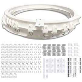 Flexible Ceiling Curtain Track | 26.3 ft (8 m) Curved Curtain Rail with Mute Rollers | Bendable Mount for Shower Bay Window RV Room Divider