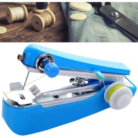Blue Handheld Sewing Machine, Sewing Machines Portable Mini Manual Sewing Machine Handy Needlework Tool Mini Sewer Machine Hand Stitcher Sewing Machine,Arts, Crafts and Sewing