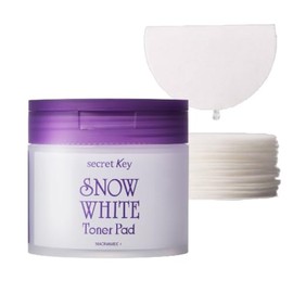 SECRETKEY Almohadillas de tóner que brillan en la nieve, niacinamida, glutatión y péptidos con NAD+, almohadillas faciales tonificantes hidratantes pa