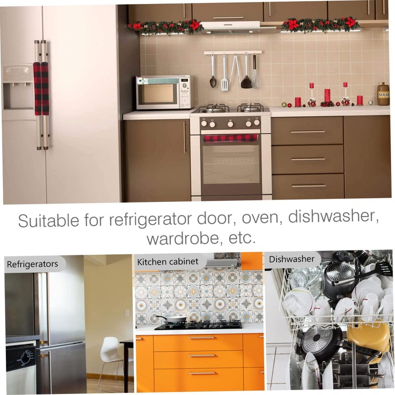 TEHAUX 1Set Fridge Door Handle Cover Stylish Kitchen Appliance Protector