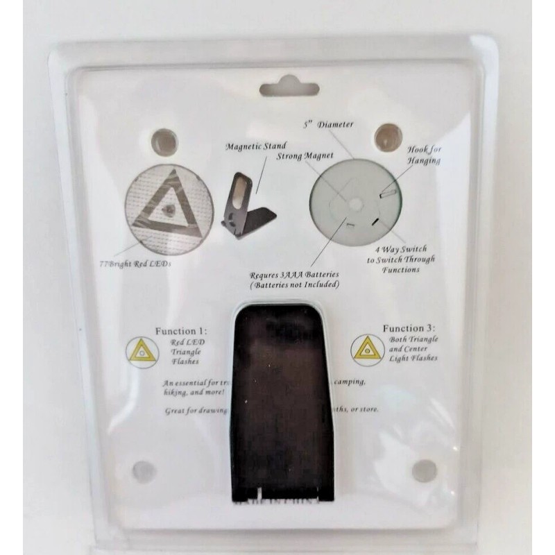 S E Triangle Flashing LED Work Light Car Road Emergency