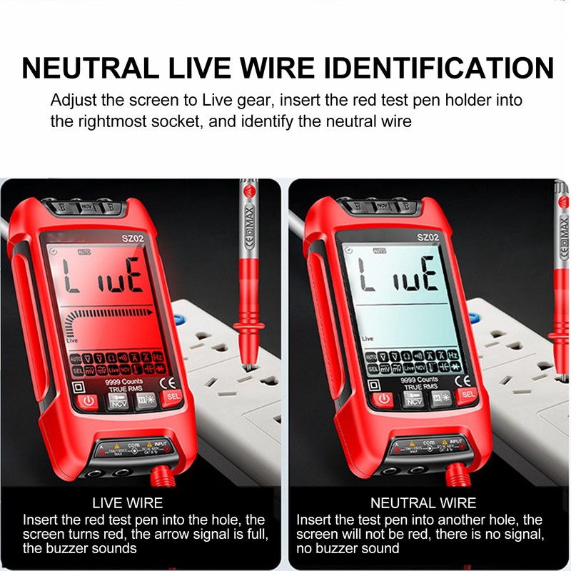 Digital Multimeter Intelligent Anti Burning Automatic LCD Backlit Display NCV