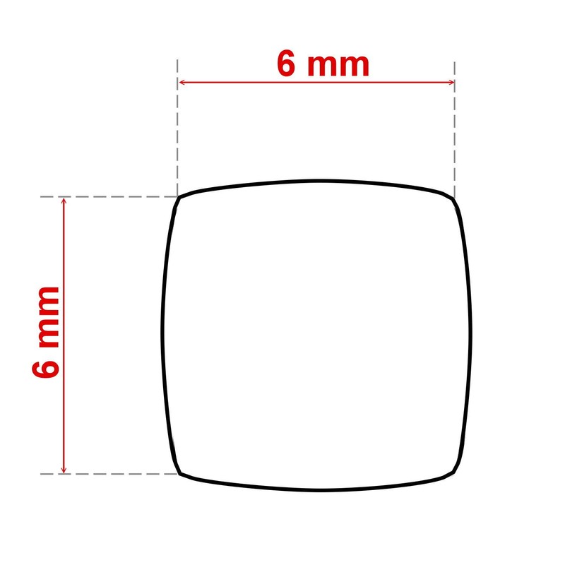 3 Metre Oven Sealing Cord 6 x 6 mm Square,