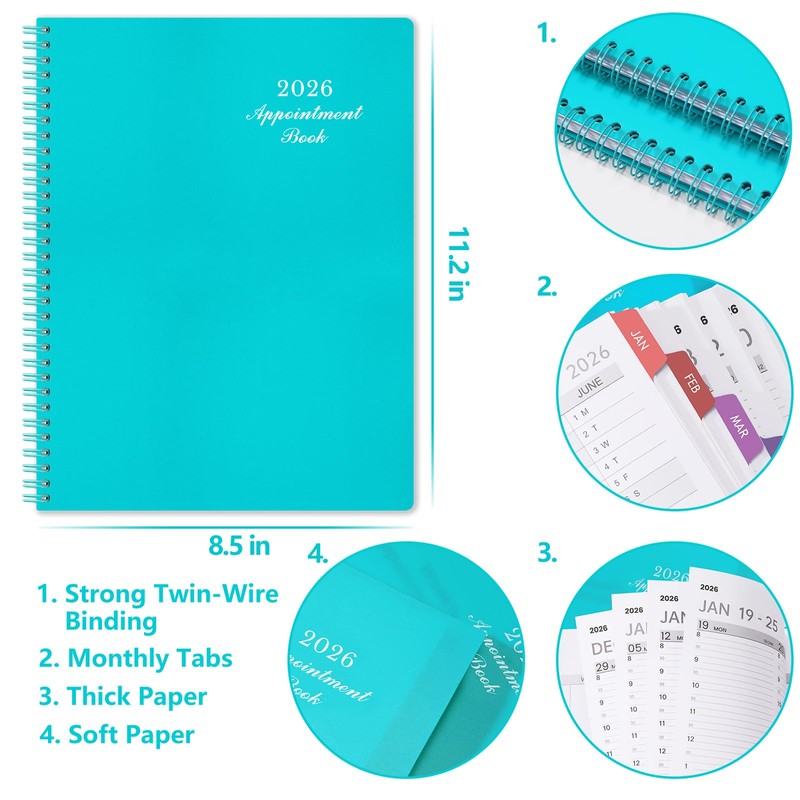 2026 Weekly Appointment Book & Planner - Daily Hourly Planner