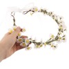 COLLBATH 1 Set Daisy Flower Crown Wristband: Floral Hair Accessories