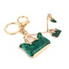 Walfront 3D Bag and Shoe Sets Key Chain, Rhinestone Crystal