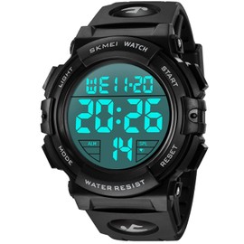 MJSCPHBJK Watches for Men, Digital Sports Watch for Mens Waterproof LED Screen Large Face Military Tactical Watch