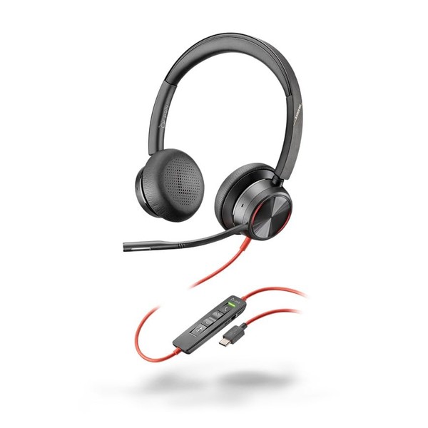 HPP Poly Blackwire 8225 Stereo USB-C Headset +USB-C/A Adapter