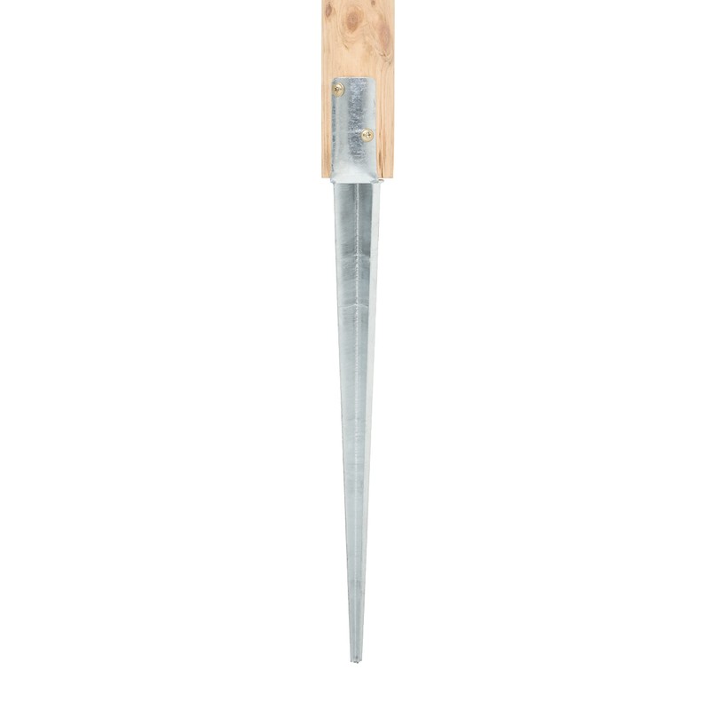 L-Shape Impact Ground Sleeve for Round Wood Posts Dimensions 50