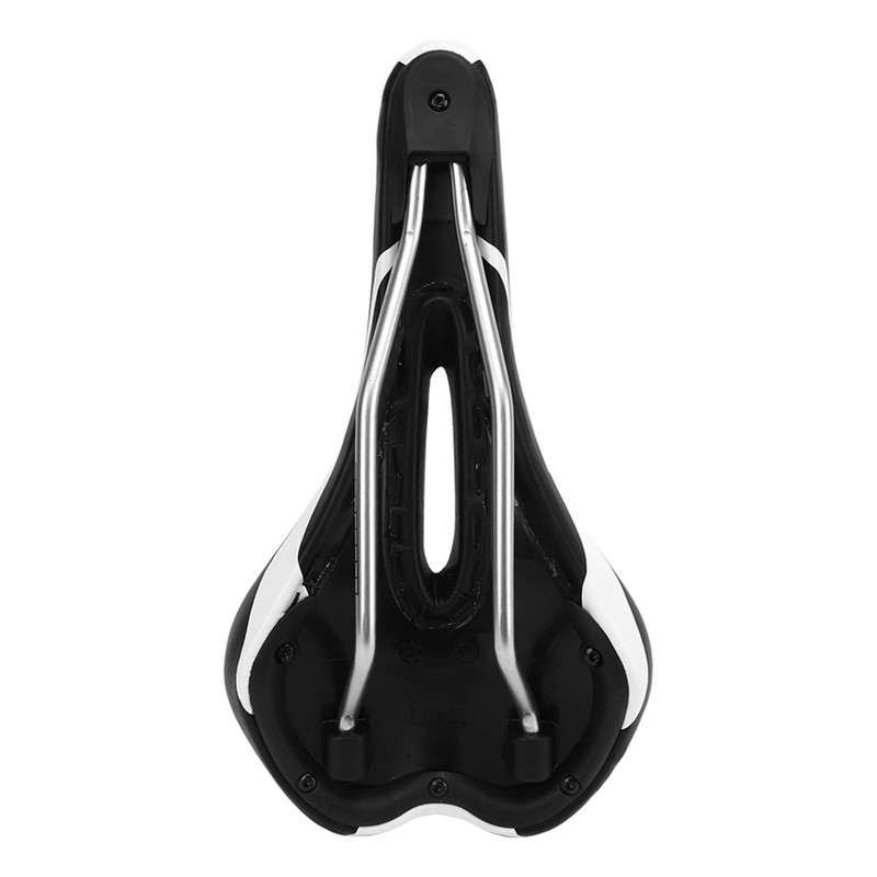 Silicone Bike Saddle Breathable Shock Absorption Black White Mountain Bike