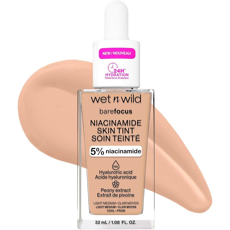 Base de Maquillaje Tinta Serum Niacinamida, Acido Hialuronico, Vitamina E,