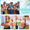 Qinyoung 100 Pcs Hawaiian Luau Cups 12 oz Tiki Tropical