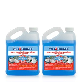 Wet & Forget Moss, Mold, Mildew, & Algae Stain Remover Multi-Surface Outdoor Cleaner Concentrate, Original, 64 Fluid Ounces (2 Pack)