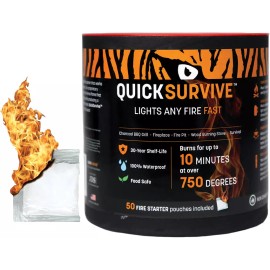 QuickSurvive New QuickSurvive Fire Starter 50 Pack QS-50