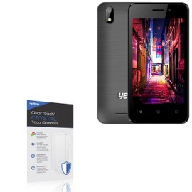 BoxWave Screen Protector Compatible With Yezz Go 1 - ClearTouch Crystal ToughShield 9H (2-Pack), Clear 9H Tough Flexible Film Screen Protector