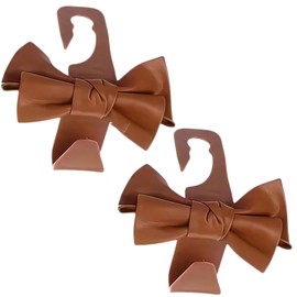 2PCS Car Bag Hooks,Car Purse Hook,Auto Hooks,Cute Bow Car Seat Headrest Hook,Car Hooks for Bags,Car Storage Hooks,Car Seat Hooks,Back Seat Headrest Hanger,Car Headrest Hooks,Car Handbag Hooks,Brown