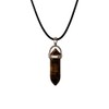VIE VIE Double Point Pencil Pendant, Black String (Tiger's Eye)