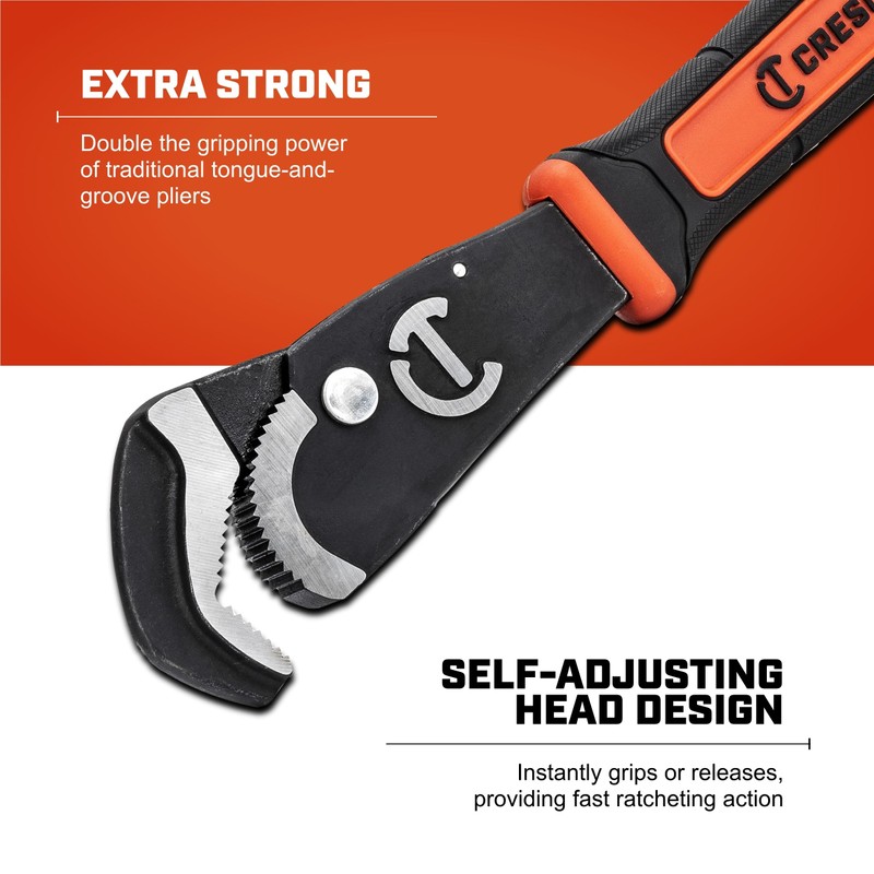 Crescent 12" Self-Adjusting Dual Material Pipe Wrench - CPW12