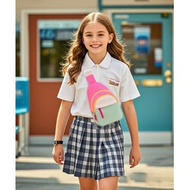 PRLINJSK Cute Sling Bag for Girls, Kids Fanny pack Teens Crossbody Bag Purse Birthday Gifts
