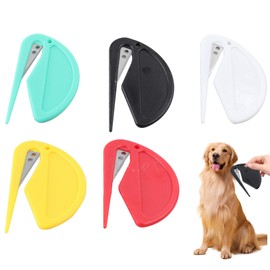 YUYUDEHM 5Pcs Pet Grooming Tool, Pet Knotting Comb for Dog & Cat, Knotting Comb for Pet Hair Removal