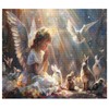 Prayerful Angel in the Sunshine Jigsaw Puzzle， Angel Rabbits Birds