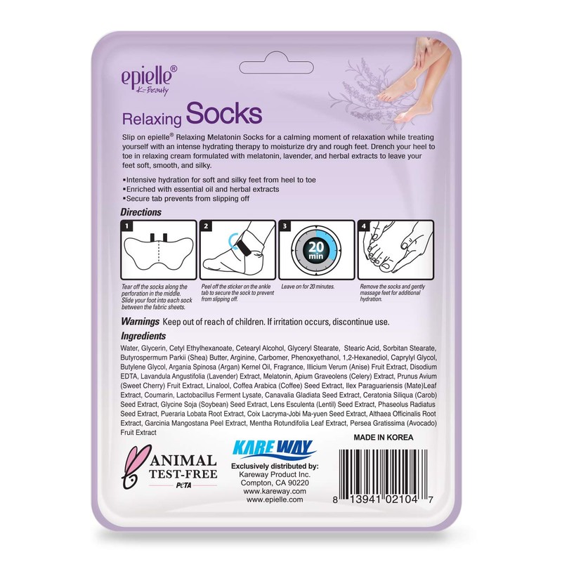 Epielle Relaxing & Nourishing Hand & Foot Masks, Repair and