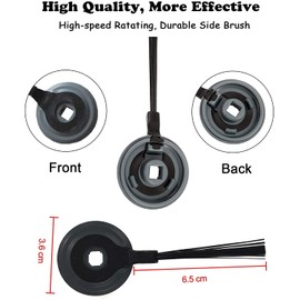 Vanclearidea Side Brush Replacement Parts for Shark ION Robot AV751 AV752 AV753 R85 RV850 RV850BRN RV850WV RV851WV S87 RV700_N RV700_N RV720_N RV750_N Vacuum Replacement Kit 6-Pack
