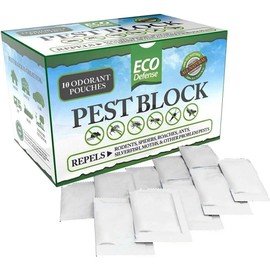 Eco Defense Pest Control Pouches - All Natural - Repels Rodents, Silverfish, Spiders, Roaches, Ants, Squirrels, & Other Pests