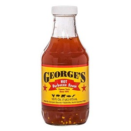 George's Sauces Hot Barbecue Sauce 16oz. (Pack of 2)