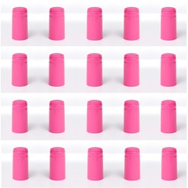 GLOSSY PINK SHRINK CAPSULES 100 HEAT SHRINK CAPS FOR ALL STANDARD WINE BOTTLES 30X60 WITH PULL TAB