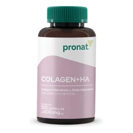 Colágeno Hidrolizado + Ácido Hialurónico - Pronat - 120 Cápsulas de 600 mg