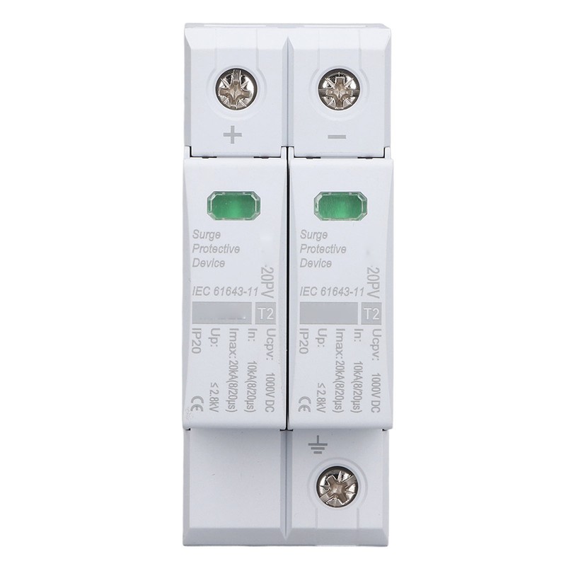 DC Solar PV Surge Protector 2P 10 To 20KA 35mm