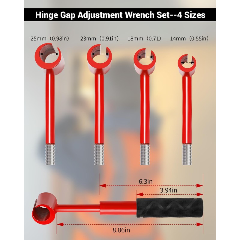 Tofcbye Hinge Gap Adjustment Wrench Set, Heavy Door Hinge Adjustment