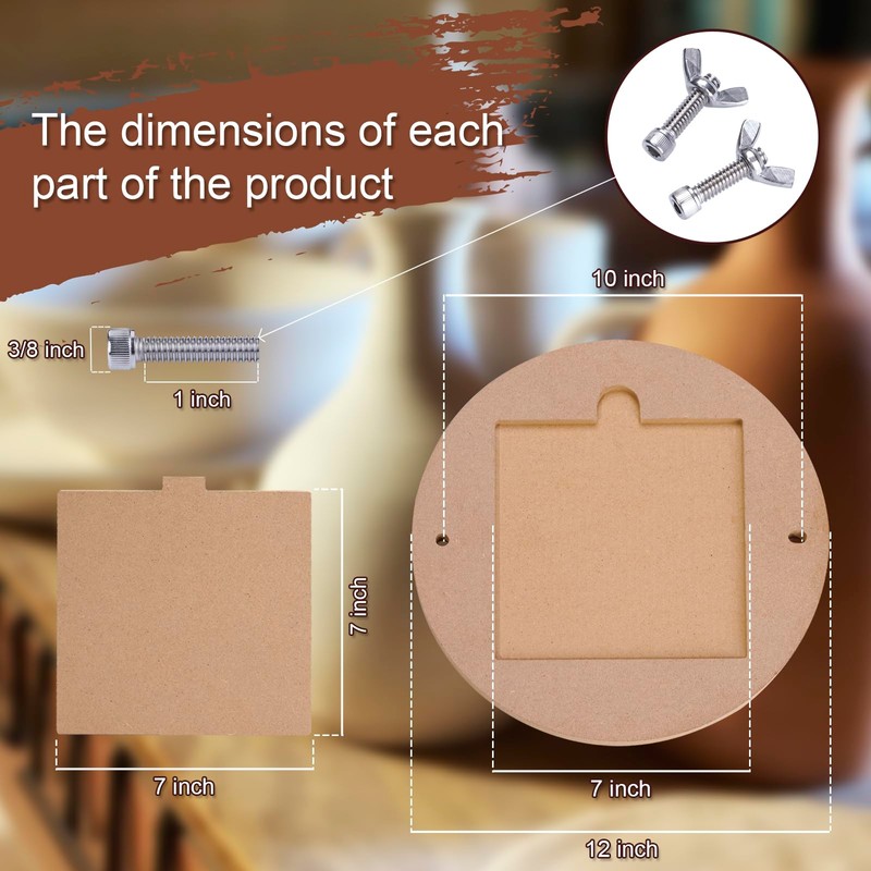 LEOLIO Pottery Wheel Bat System, Upgraded 12” Round Outer Bat