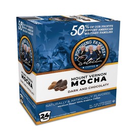 Founding Fathers Coffee Single Serve Pods for Keurig 2.0 K-Cup Brewers, Mount Vernon Mocha Flavor Arabica Coffee, 96 Count