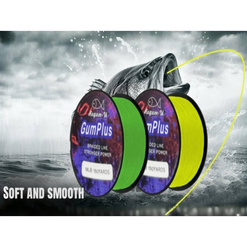 GumPlus 8X Stealth Braided Fishing Line 150 Yards / 12