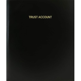 BookFactory Trust Account Log Book/Journal/Logbook - 120 Page, 8.5"x11", Black Hardbound (XLog-120-7CS-A-L-Black(Trust Account Log Book))