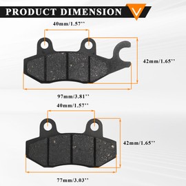 PRO BAT Disc Rear Brake Pads Replacement for Pit Pro Traill Quad Dirt Bike ATV Dune Buggy Go Kart, 2 Pairs