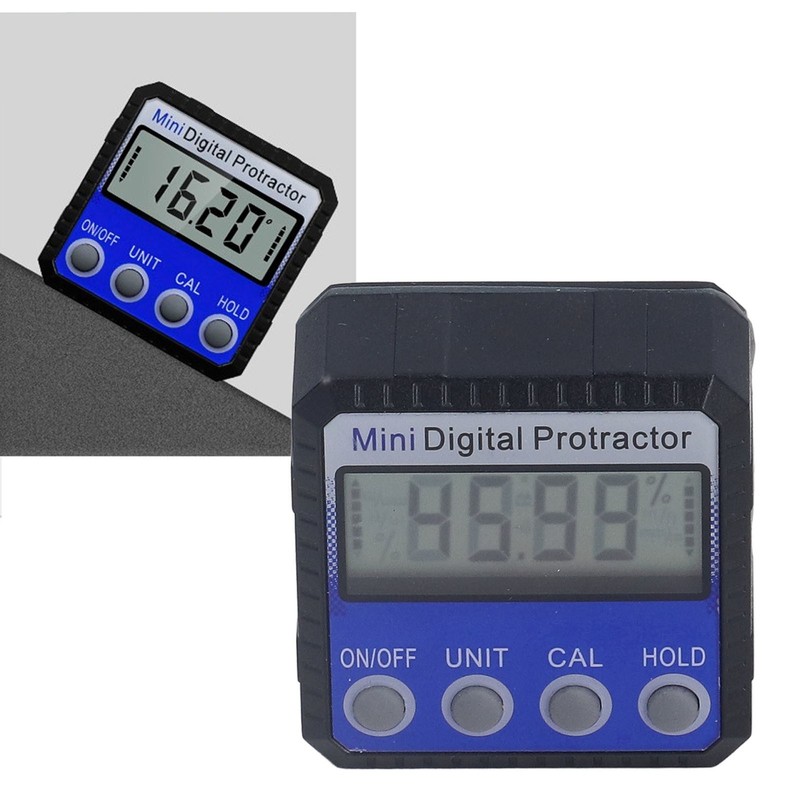 Digital Inclinometer Magnetic 360° 4 Units Portable Digital Angle Gauge