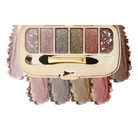 KXmzeG Matte Shimmer Eyeshadow Palette, 6 Color Glitter High Pigment Eye Shadow Palettes For Older Women Eye Makeup, Long-Lasting Blendable (B06#, Pack of 1)