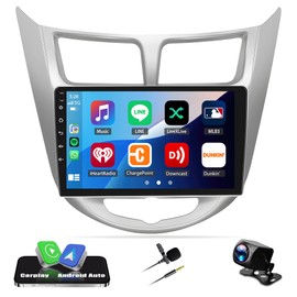 Car Stereo Upgrade for Hyundai Accent 2011-2019, 9" Touchscreen Android 13 Wireless Car Radio Compatible with Apple CarPlay Android Auto, Support GPS Navigation SWC Camera WiFi Bluetooth DSP HiFi