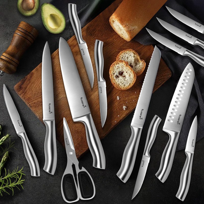 Kuisine Premium Knife Set,One Piece Molding High Carbon Stainless Steel