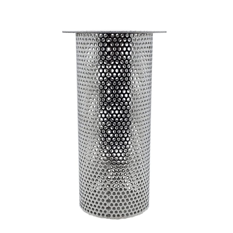 AmGood Commercial Cylinder Floor Drain Strainer | Perforated Stainless Steel