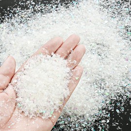 Christmas Twinkles Snow Fake Snow Decoration Artificial Flake Fake Snow Powder Filler Xmas Snow Decoration 7.05 Ounce Craft Sparkling Snow for Christmas Party Decoration Supplies (Colorful 7.05ounce)