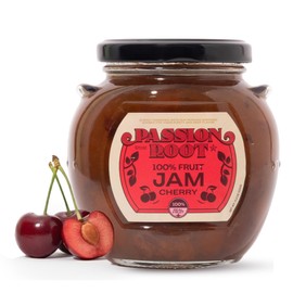 Passion Root Cherry Jam | All Natural Cherry Preserves with Real Fruit | No Added Sugar, No Preservatives, Non GMO, Gluten Free, Kosher Certified | Fruit Spread for Charcuterie Board - 11.2 oz