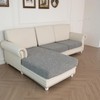 Sectional Couch Cover 3 Pieces Separate Cushion Couch Chaise Cover