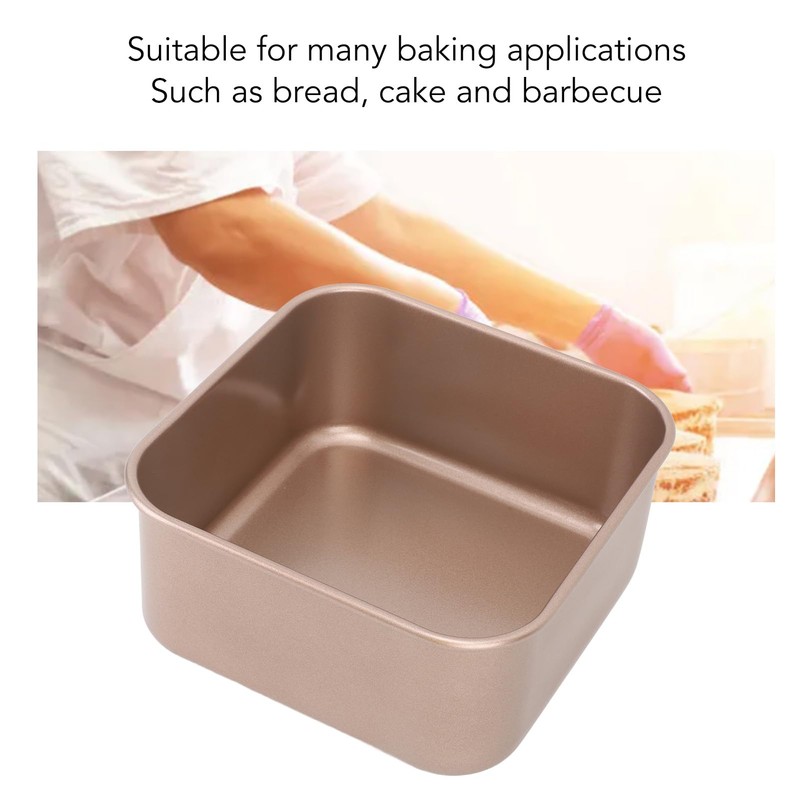 Pssopp Deep Square Loaf Tin Stackable Thickened Carbon Steel Loaf