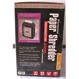 Remington 2000 Strip-Cut Security Paper Shredder w/ Waste basket by Achiever NIB