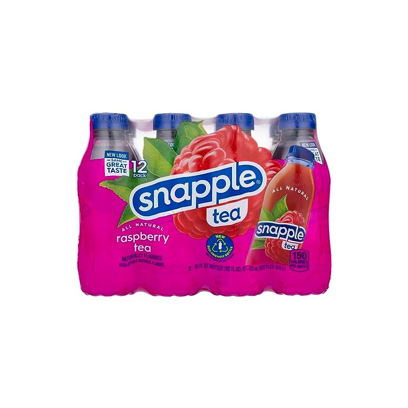 Snapple, Raspberry Tea, 16 Fl Oz, 12 Pack